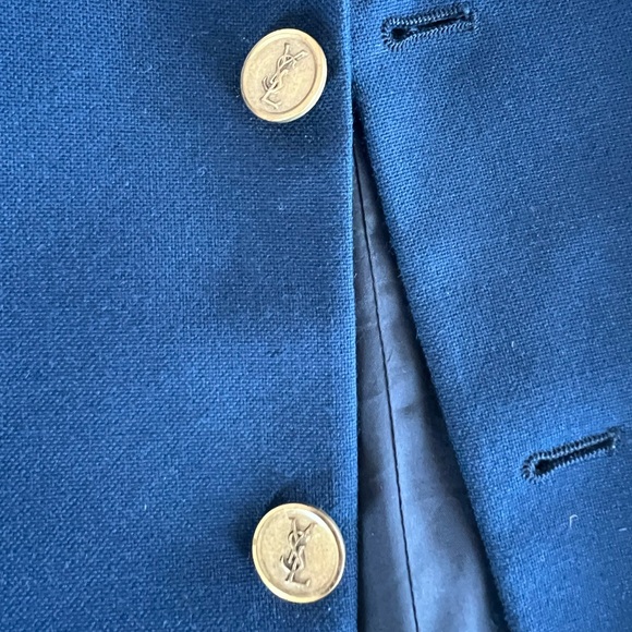 YSL Yves Saint Laurent Blazer Navy Like New Condition - Picture 2 of 8